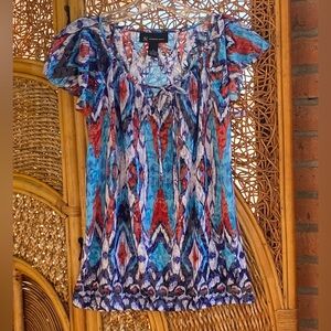 INC International Concepts Multicolor Patterned Blouse Size Small